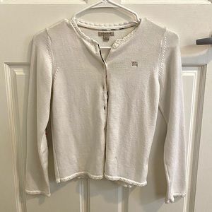 White Burberry Cardigan